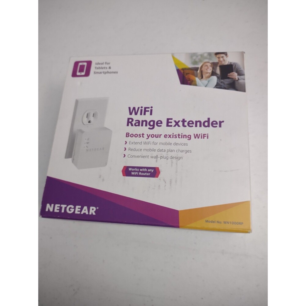 NETGEAR WN1000RP N150 WiFi Range Extender 2.4GHz Wall Plug Open Box